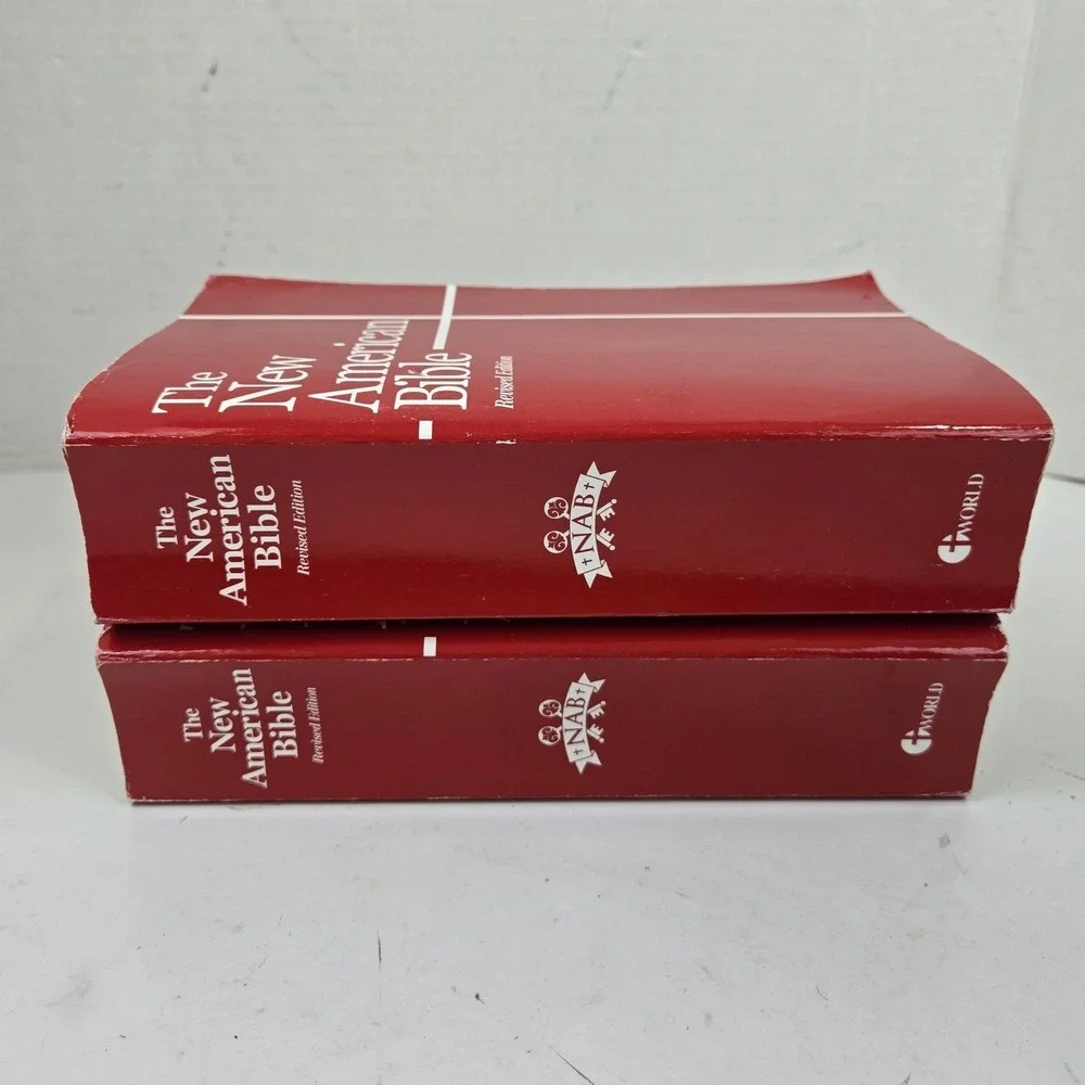 Lot of 2 The New American Bible Revised Edition NABRE World Catholic Press Red